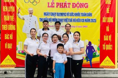 THAM GIA LỄ PHÁT ĐỘNG NGÀY CHẠY OLYMPIC VÌ SỨC KHỎE TOÀN DÂN XÃ HÀNH THIỆN
